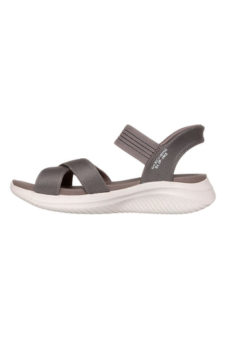 Veganske sive sandale Skechers Ultra Flex 3.0 - Never Better