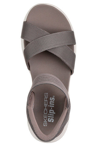 Veganske sive sandale Skechers Ultra Flex 3.0 - Never Better