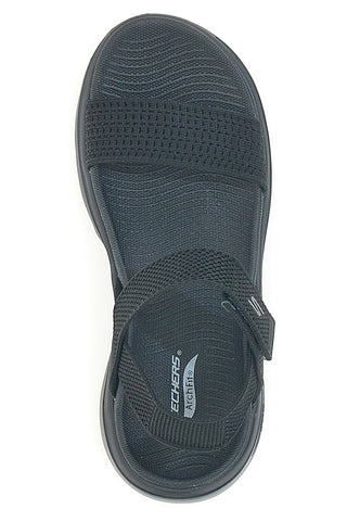 Črni veganski sandali Skechers GO WALK ARCH FIT 2.0 SANDAL ANNIE