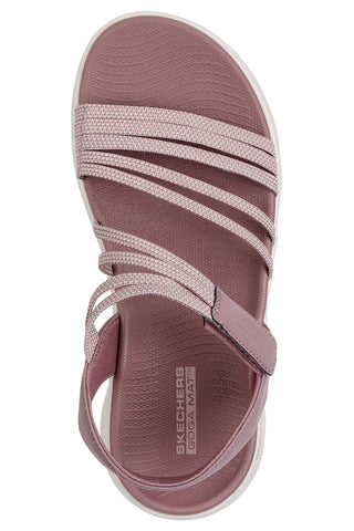 Roza sandali z elastičnimi trakovi Skechers GO WALK FLEX SANDAL EMMA