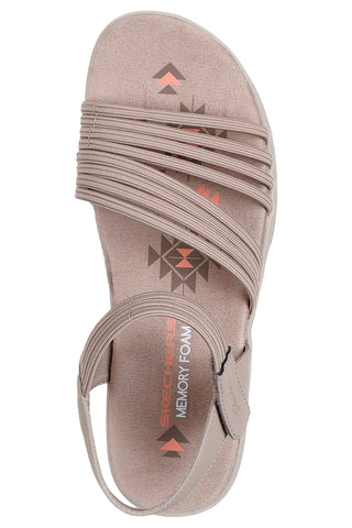 Veganske sandale Taupe Skechers Reggae Slim Coffee Run
