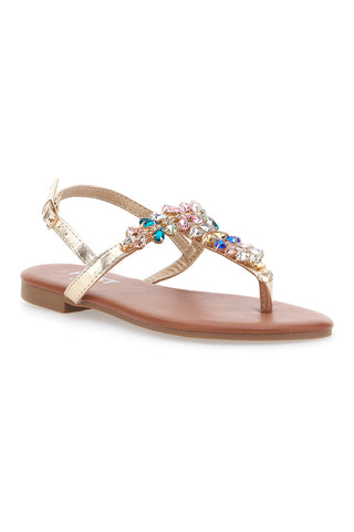 Sandali Oro con Strass The First Chic PRE3008