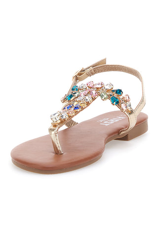 Sandali Oro con Strass The First Chic PRE3008