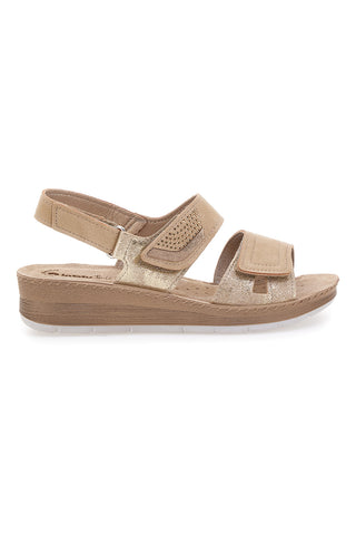 Modri sandali z velcro trakom in usnjeno podlogo INBLU 61 FC