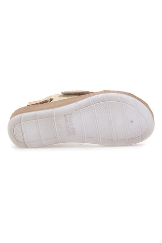 Modri sandali z velcro trakom in usnjeno podlogo INBLU 61 FC