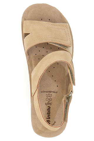 Modri sandali z velcro trakom in usnjeno podlogo INBLU 61 FC