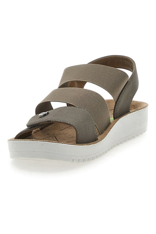 Sandali z elastiko Taupe Eco Bio J526201