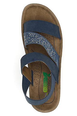 Sandali z elastičnim pasom Jeans Eco Bio J532404