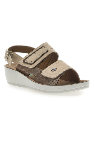 Sandali s polžki Taupe Eco Bio J532414