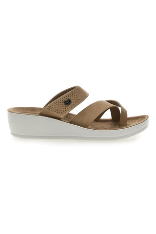 Sandalji z infradito Taupe Eco Bio J532334