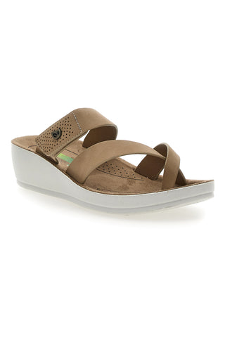 Sandalji z infradito Taupe Eco Bio J532334