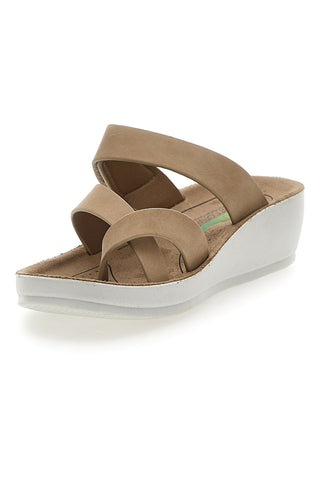 Sandalji z infradito Taupe Eco Bio J532334