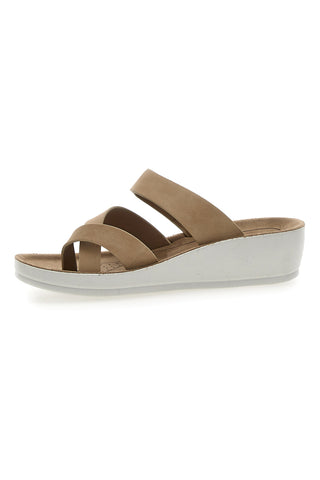 Sandalji z infradito Taupe Eco Bio J532334