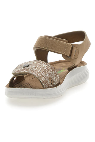 Sandali z zapenjanjem na velcro, bež, Eco Bio J533338