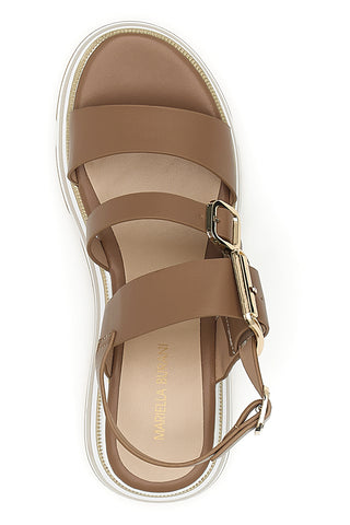 Rjave sandale s platformo Mariella Burani K11011