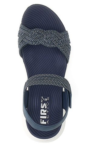 Sandali Navy z velcro trakom in prepletenim elastičnim trakom FIRST ACTIVE 3