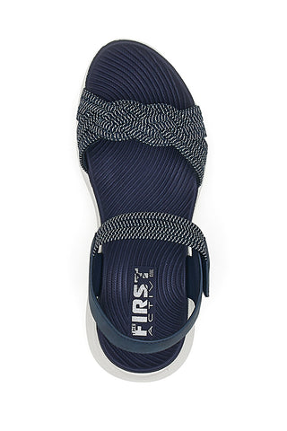 Sandali Navy z velcro trakom in prepletenim elastičnim trakom FIRST ACTIVE 3