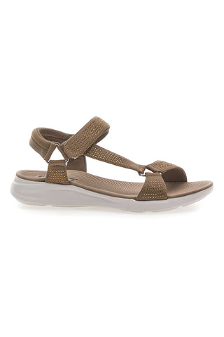 Sandali Taupe z velcro trakom in bleščicami THE FIRST ACTIVE 6