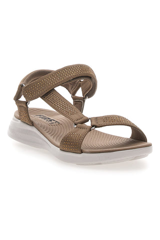 Sandali Taupe z velcro trakom in bleščicami THE FIRST ACTIVE 6