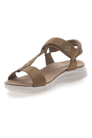 Sandali Taupe z velcro trakom in bleščicami THE FIRST ACTIVE 6