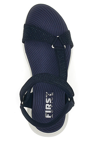 Sandali Navy z elastičnim zgornjim delom z vrvico THE FIRST ACTIVE 6