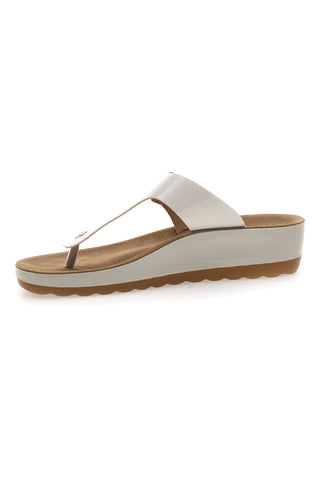 Sandali infradito bianchi con plantare comfort Fly Flot 42H593C