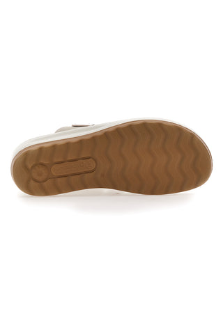 Sandali infradito bianchi con plantare comfort Fly Flot 42H593C