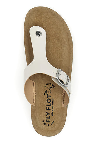 Sandali infradito bianchi con plantare comfort Fly Flot 42H593C