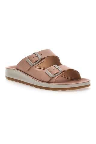 Ciabatte rosa con doppia fibbia e fondo comfort FLY FLOT 77077ZZ