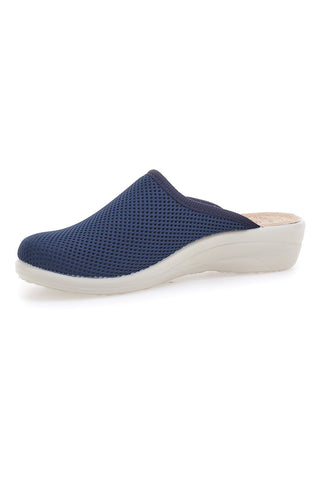 Ciabatte blu con sottopiede in pelle Fly Flot T4368FE