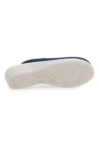 Ciabatte blu con sottopiede in pelle Fly Flot T4368FE