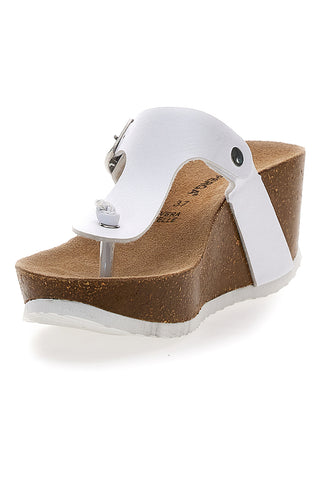Bele sandale s klini Superga S11O923