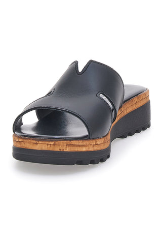 Črni sabot s kožnim zgornjim delom PITTARELLO LOVE 32817011