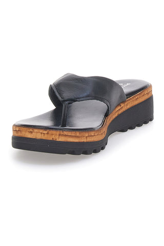 Črne japonke Made in Italy z usnjenim zgornjim delom PITTARELLO 66470811