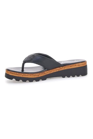 Črne japonke Made in Italy z usnjenim zgornjim delom PITTARELLO 66470811