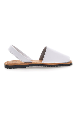 Bele sandale z odprtim prstom iz sintetičnih materialov Fly Nature MN101