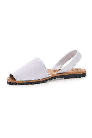 Bele sandale z odprtim prstom iz sintetičnih materialov Fly Nature MN101