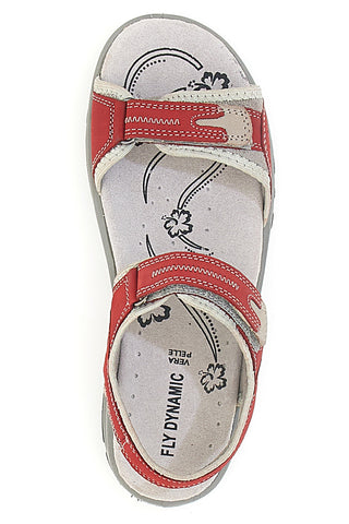 Rdeče športne sandale z zapenjanjem na velcro FLY DINAMIC FD50D