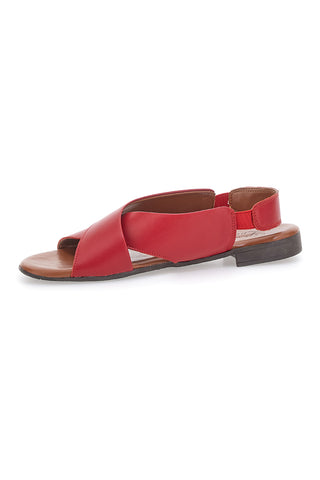 Rdeče sandale iz prave usnje z elastiko Pittarello Look 225435