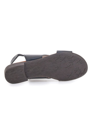 Črni sandali iz prave usnje z elastiko Pittarello Look 225435