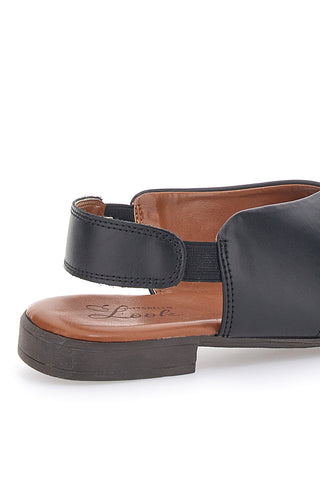 Črni sandali iz prave usnje z elastiko Pittarello Look 225435