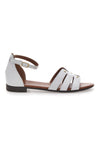 Bele sandale z nizkim podplatom in okraski Pittarello Look 225485