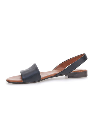 Nizke črne sandale iz pravega usnja Pittarello Look 225265