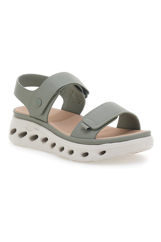 Zelene sandale z velcro zaponko in blaženim podplatom Plocadi G88382