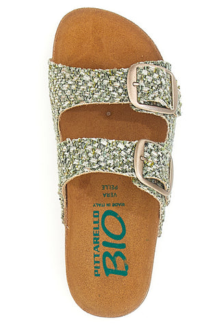 Večbarvne pletene natikače z dvojno sponko PITTARELLO BIO 335P20630SR