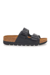 Črne natikače z dvojno sponko Made in Italy PITTARELLO BIO 335P20630SR