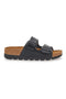 Črne natikače z dvojno sponko Made in Italy PITTARELLO BIO 335P20630SR