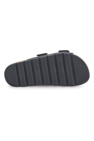 Črne natikače z dvojno sponko Made in Italy PITTARELLO BIO 335P20630SR