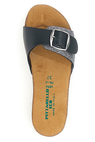 Črne natikače z nastavljivo zaponko PITTARELLO ECO 293A21030SR