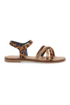 Sandali Le Havre Paris z leopardjim vzorcem v bronasti barvi 5451